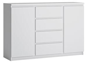 Felton Wooden 2 Doors 4 Drawers Sideboard In Alpine White