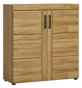 Corco Wooden 2 Doors Shoe Storage Cabinet In Grandson Oak