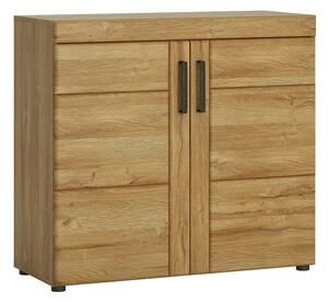 Corco Wooden 2 Doors Storage Cabinet In Grandson Oak