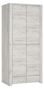 Alink Wooden 2 Doors 2 Drawers Wardrobe In White