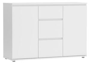 Naira Wooden Sideboard In White With 2 Doors 3 Drawers