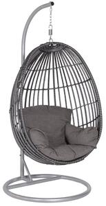 Paneya Synthetic Rattan Hanging Swing Chair In Earl Grey