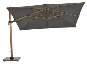 Hawo Deluxe Cantilever Parasol And Granite Base In Teak Effect