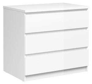 Nakou High Gloss Chest Of 3 Drawers In White