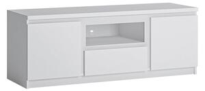 Felton Wooden Small 2 Doors 1 Drawer TV Stand In Alpine White