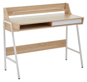 Bradken Wooden Computer Desk With 1 Drawer In Natural Oak