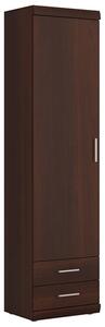 Impro Wooden 1 Door 2 Drawers Storage Cabinet In Dark Mahogany