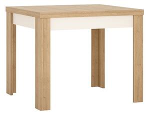 Lyco Small Extending Wooden Dining Table In Oak White Gloss