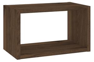 Romtree Wooden Wall Shelving Unit In Walnut