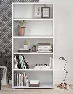 Prax Wooden 4 Shelves Home And Office Bookcase In White