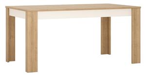 Lyco Large Extending Wooden Dining Table In Oak White Gloss