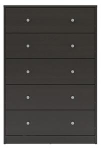 Maiton Wooden Chest Of 5 Drawers In Dark Walnut