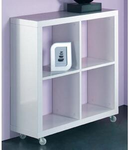 Cube Wheeled Display Unit In White