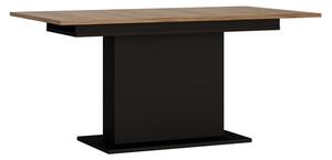 Brecon Wooden Extending Dining Table In Walnut And Black