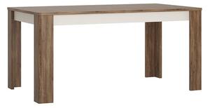 Toltec Wooden Extending Dining Table In Oak And White Gloss