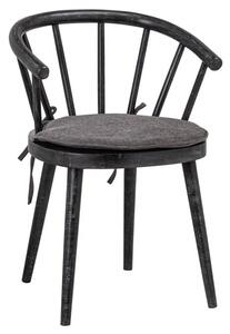 Nordec Wooden Dining Chair In Black