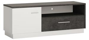 Zinger Wooden TV Stand In Slate Grey And Alpine White