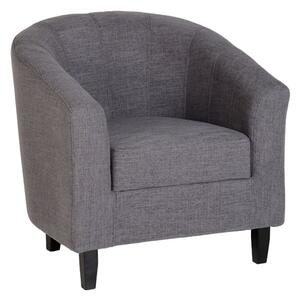 Trinkal Fabric Upholstered Tub Chair In Grey