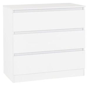 Mcgowan Wooden Chest Of Drawers In White With 3 Drawers