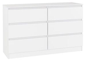 Mcgowan Wooden Chest Of Drawers In White With 6 Drawers