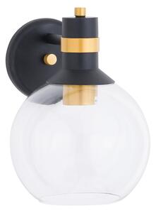 Larsen Globe Wall Pendant Light In Black And Brass