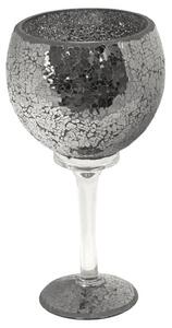 Mosaic Hurricane Goblet In Black Glass