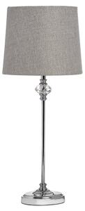 Florin Metal Table Lamp In Silver With Grey Shade