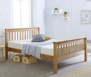 Somalin Wooden King Size Bed In Waxed Pine