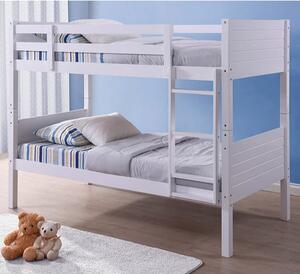 Beulac Wooden Single Bunk Bed In White