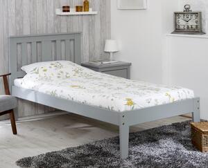 Cloven Wooden Single Bed In Grey