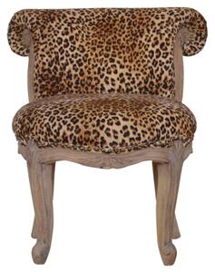 Cuzco Fabric Accent Chair In Leopard Printed And Sunbleach