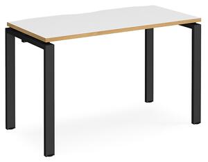 Arkos 1200mm Computer Desk In White And Oak With Black Legs