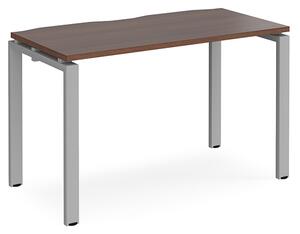 Arkos 1200mm Wooden Computer Desk In Walnut With Silver Legs
