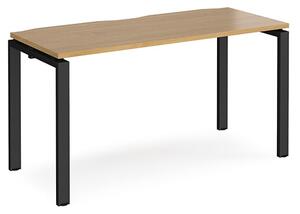 Arkos 1400mm Wooden Computer Desk In Oak With Black Legs