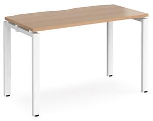 Arkos 1200mm Wooden Computer Desk In Beech With White Legs