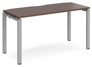 Arkos 1400mm Wooden Computer Desk In Walnut With Silver Legs