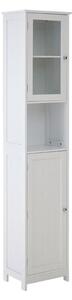 Partland Wooden Floor Standing Tall Bathroom Cabinet In White