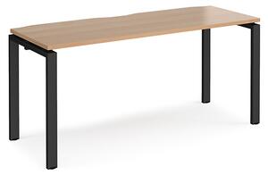 Arkos 1600mm Wooden Computer Desk In Beech With Black Legs