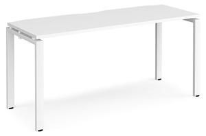 Arkos 1600mm Wooden Computer Desk In White With White Legs