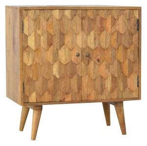 Tufa Wooden Pineapple Carved Storage Cabinet In Oak Ish