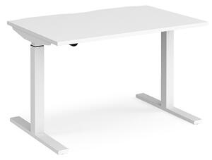 Elev 1200mm Electric Height Adjustable Desk In White