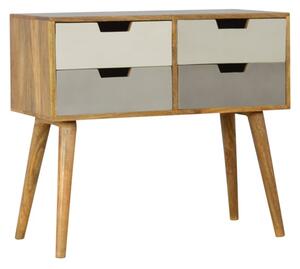 Nobly Wooden Gradient Console Table In Grey And White