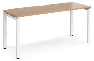 Arkos 1600mm Wooden Computer Desk In Beech With White Legs