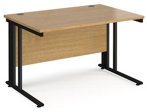 Melor 1200mm Cable Managed Computer Desk In Oak And Black