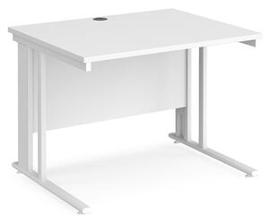 Melor 1000mm Cable Managed Computer Desk In White