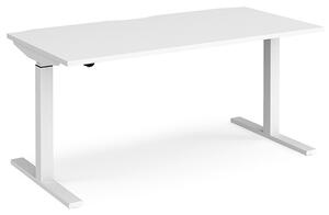 Elev 1600mm Electric Height Adjustable Desk In White