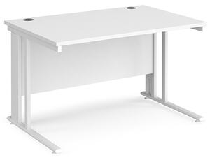 Melor 1200mm Cable Managed Wooden Computer Desk In White