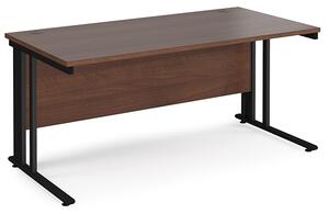 Melor 1600mm Cable Managed Computer Desk In Walnut And Black