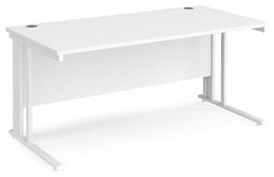 Melor 1600mm Cable Managed Wooden Computer Desk In White