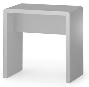 Magaly Wooden Dressing Stool In Grey High Gloss